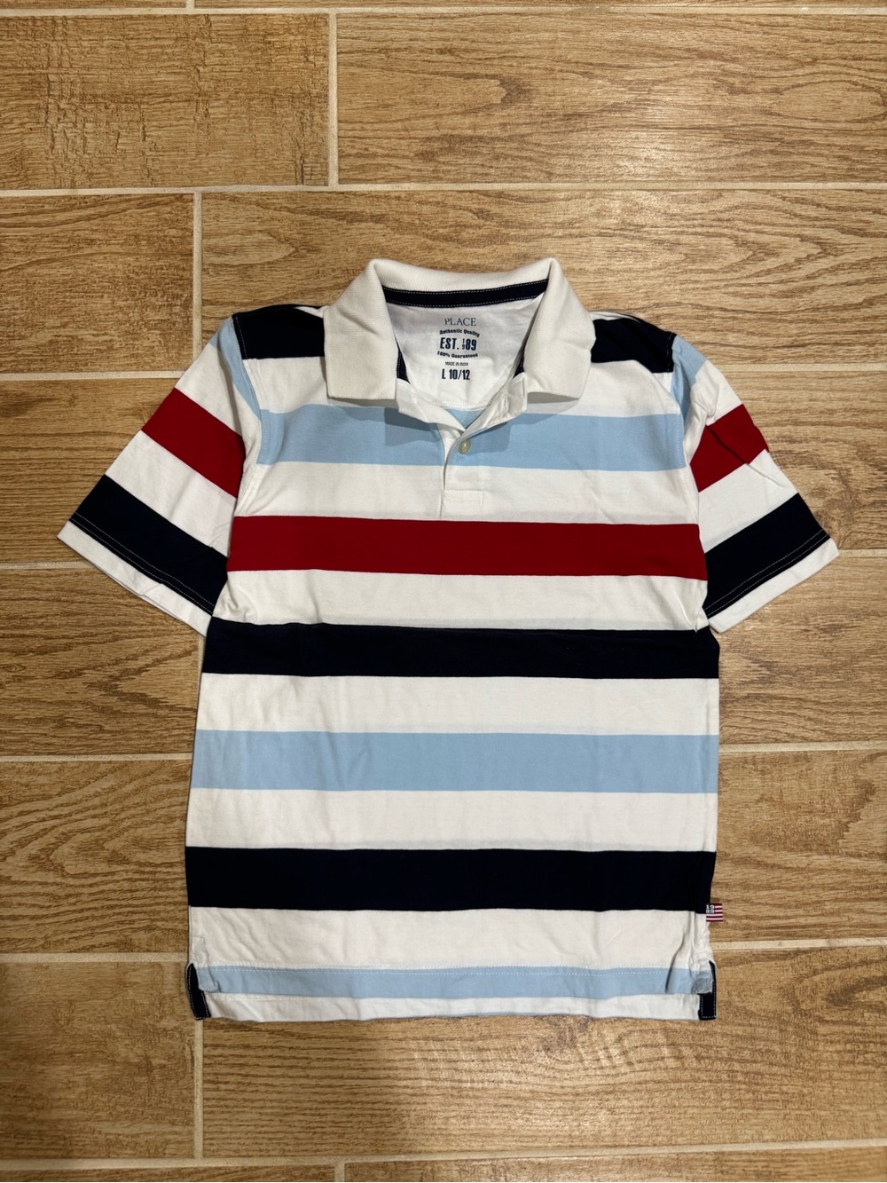 Y2K Children’s Place Horizontal Striped Polo Shirt
